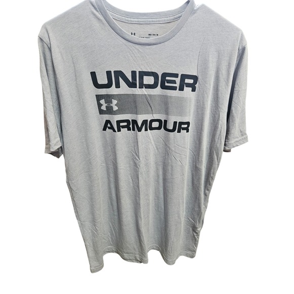 Under Armour Mens T-Shirt Gray Short Sleeve Athletic Training Top - Picture 1 of 3